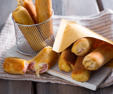 Roulés de pain de mie jambon et fromage