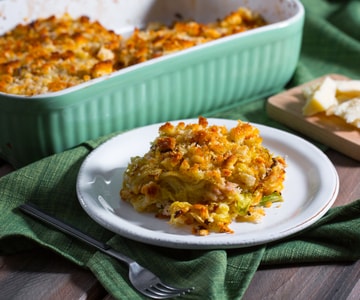 Chou vert gratiné au four