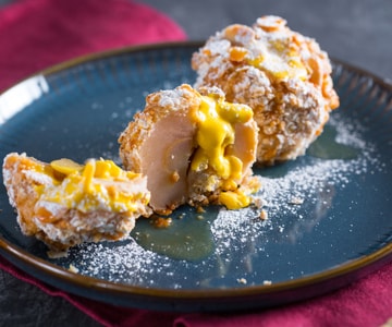 Dessert aux annurca et sabayon