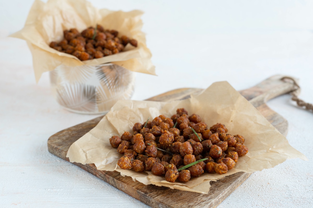 Pois chiches croquants au four