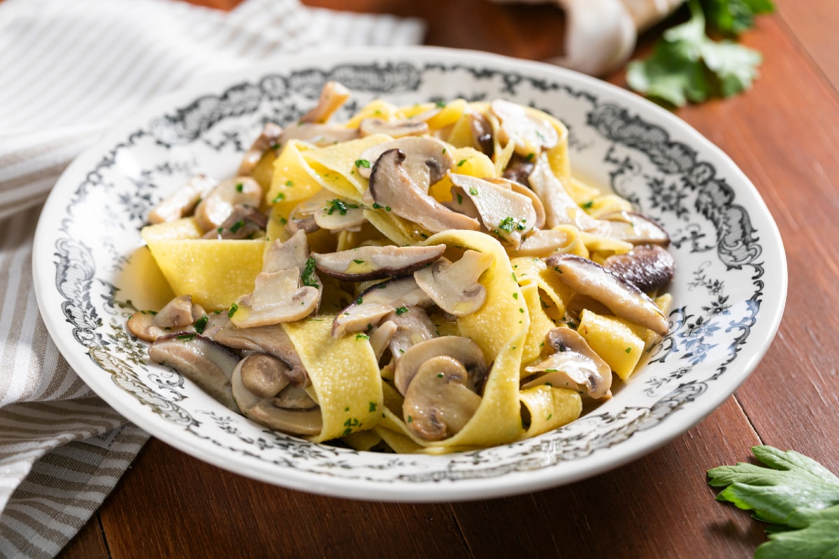 Pâtes aux champignons