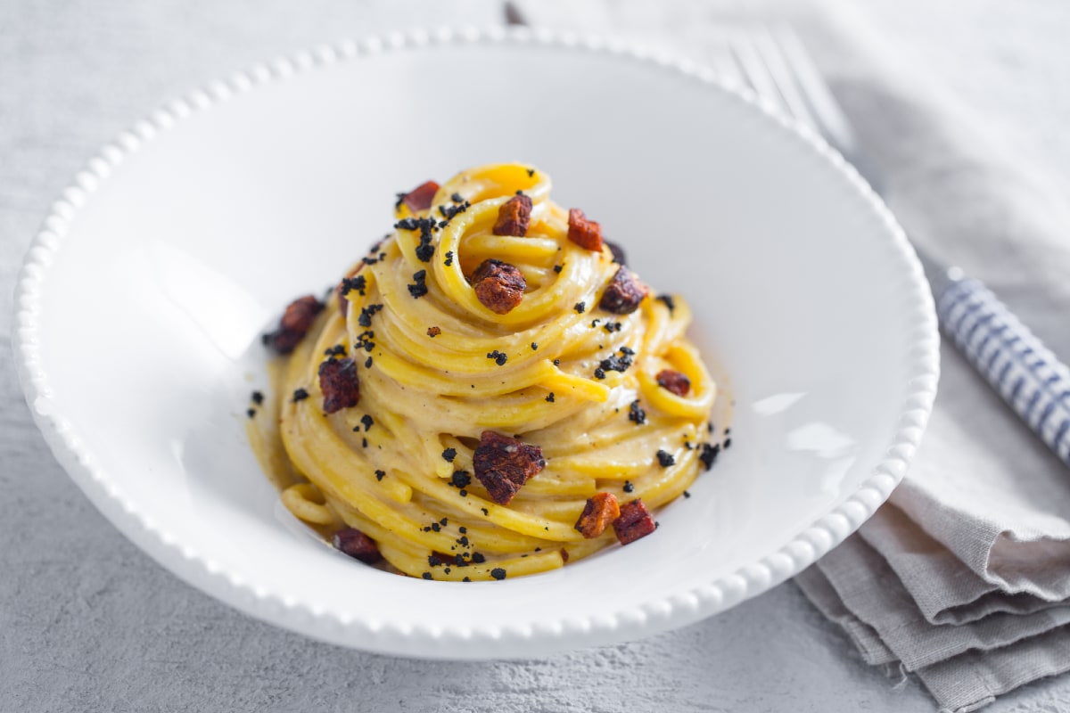 Fausse carbonara au safran