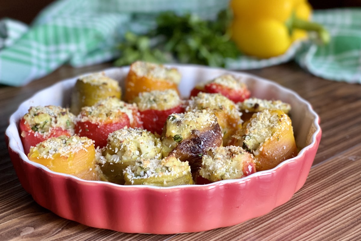 Roulades de poivrons farcis au poisson