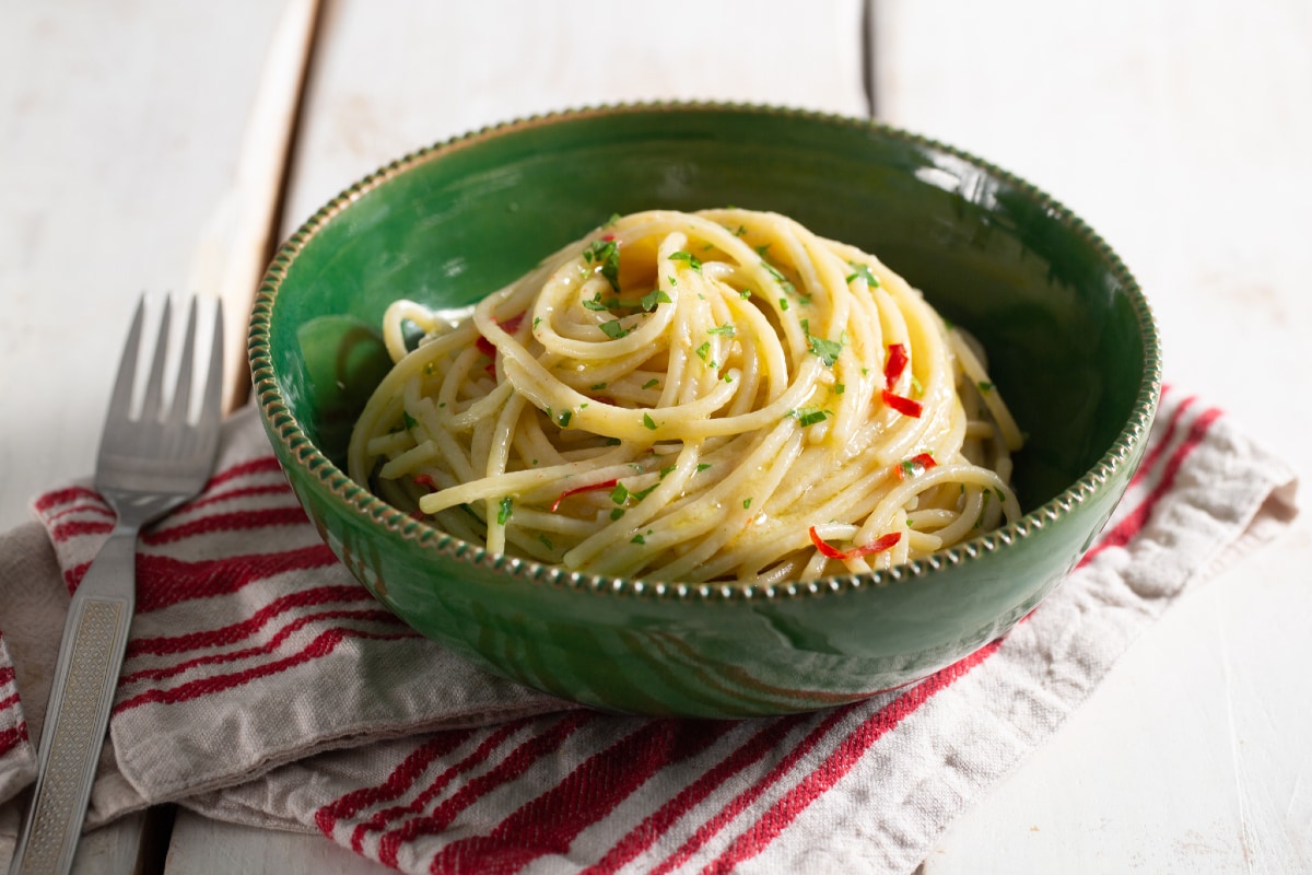 Spaghetti ail, huile et piment faciles