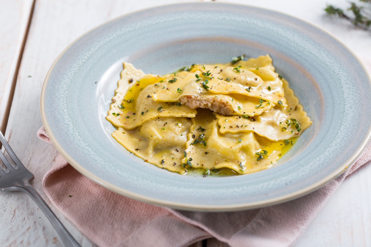 Raviolis à la saucisse et aux pommes de terre