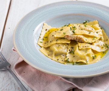 Raviolis à la saucisse et aux pommes de terre
