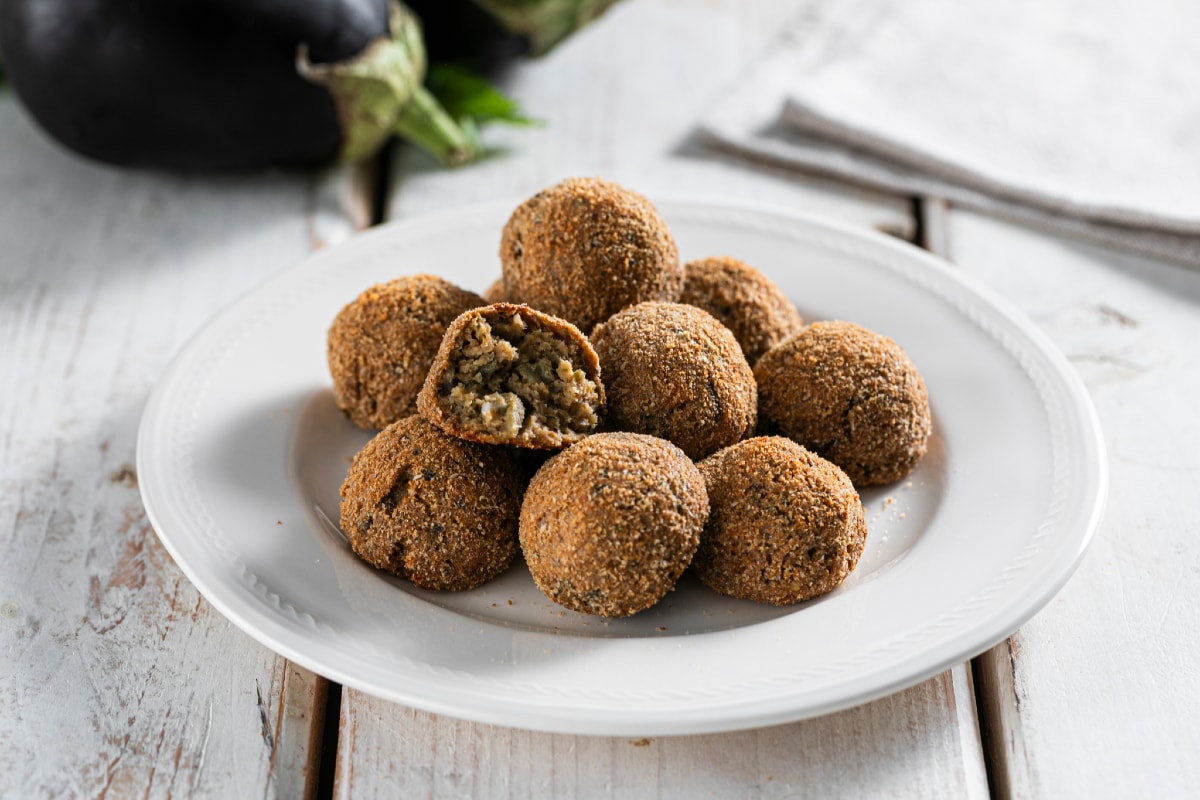Boulettes d'aubergines au four