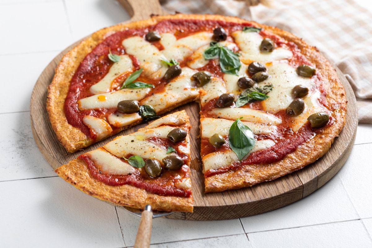 Fausse pizza au chou-fleur