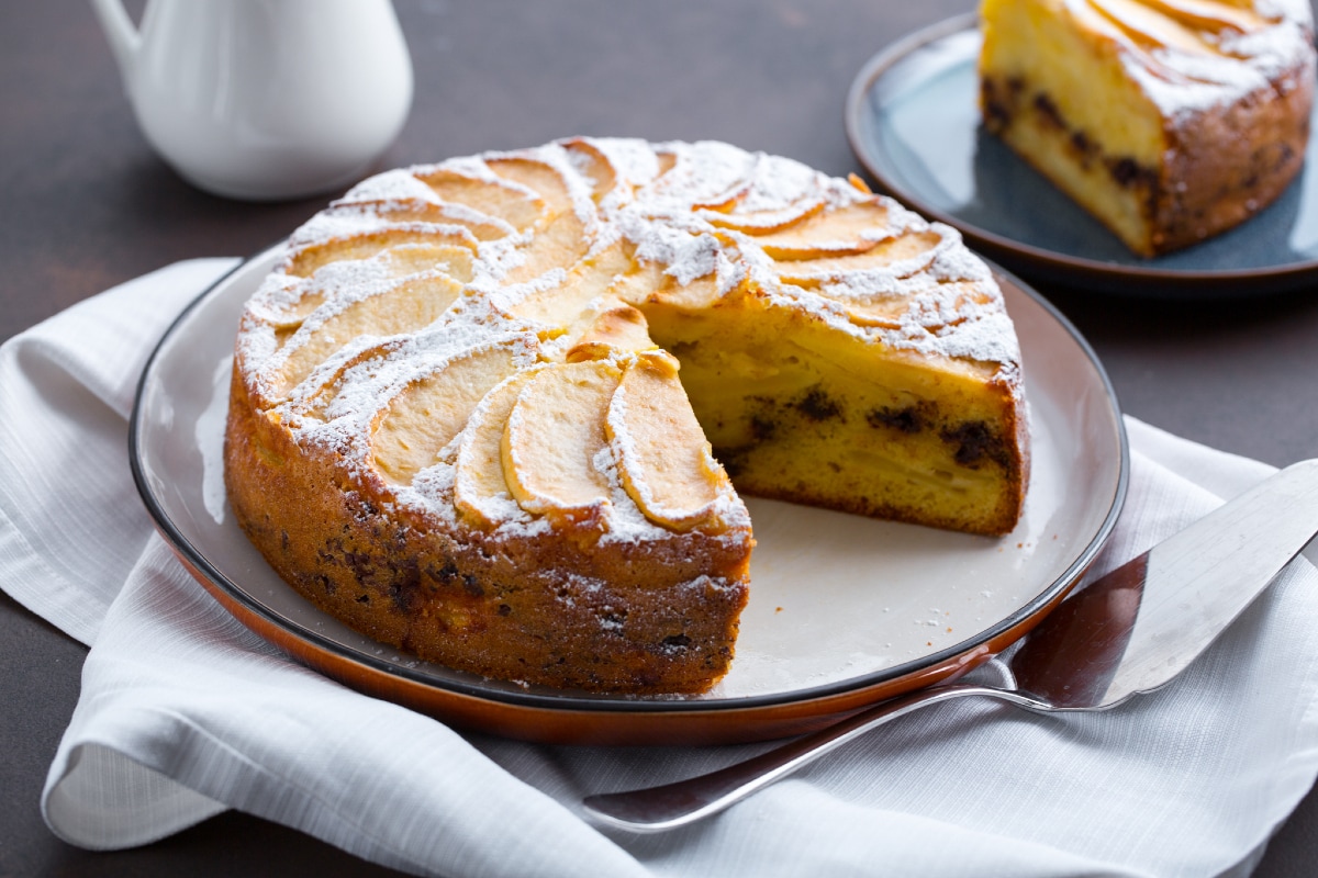 Gâteau aux pommes et chocolat