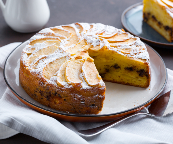 Gâteau aux pommes et chocolat