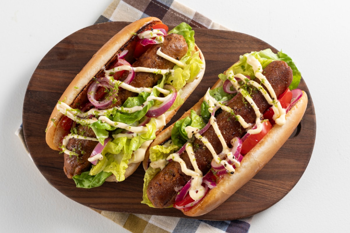 Hot-dog végétarien