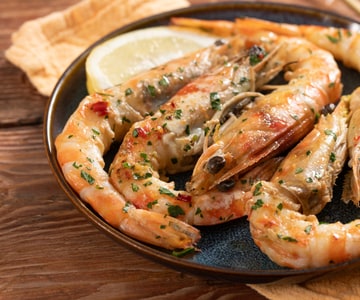 Crevettes sautées à la poêle