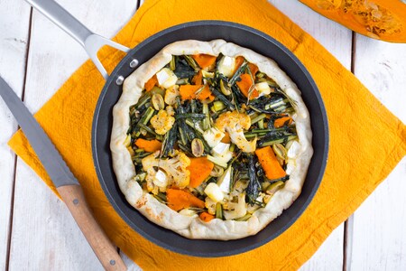 Tarte salée aux légumes à la poêle