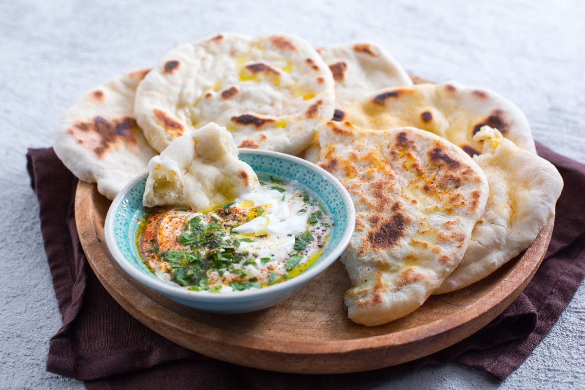 Pain naan au yaourt