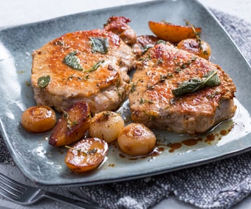 Côtelettes de porc à la poêle