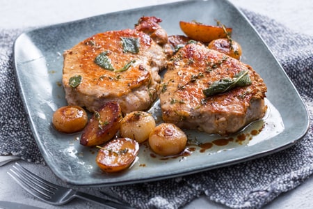 Côtelettes de porc à la poêle