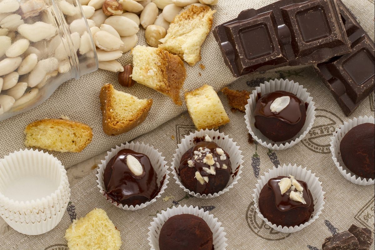 Truffes de pandoro au chocolat