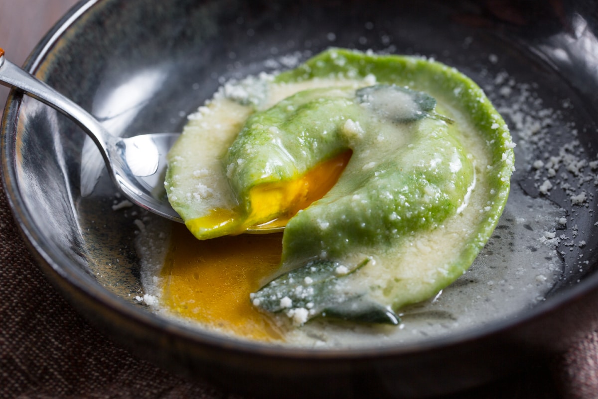 Raviolone vert farci