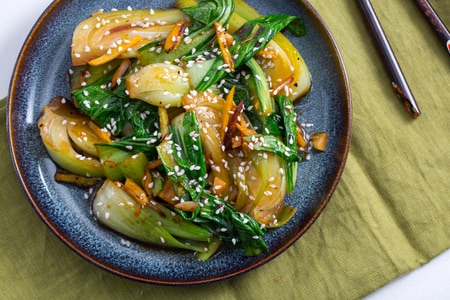 Pak choi au wok