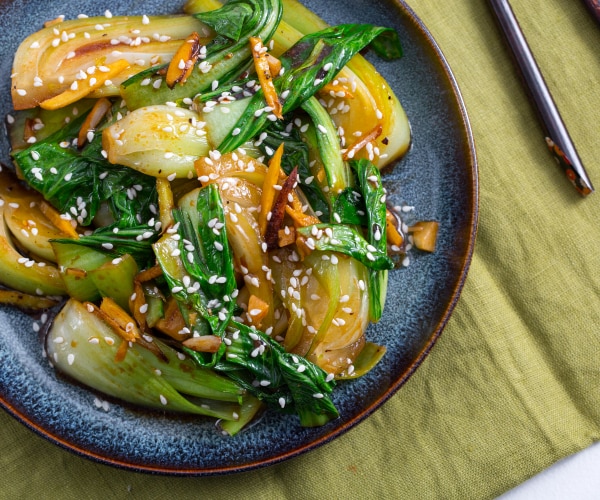 Pak choi au wok