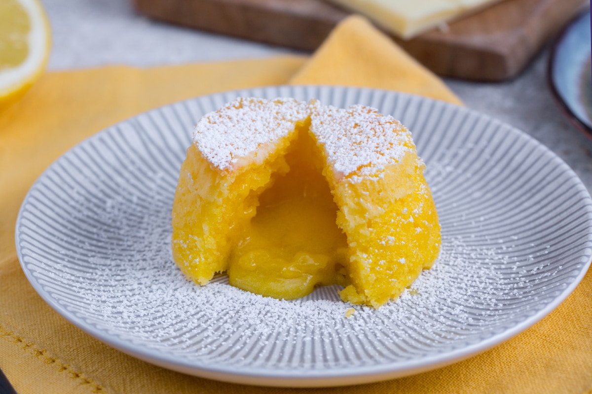 Fondant au chocolat blanc et citron