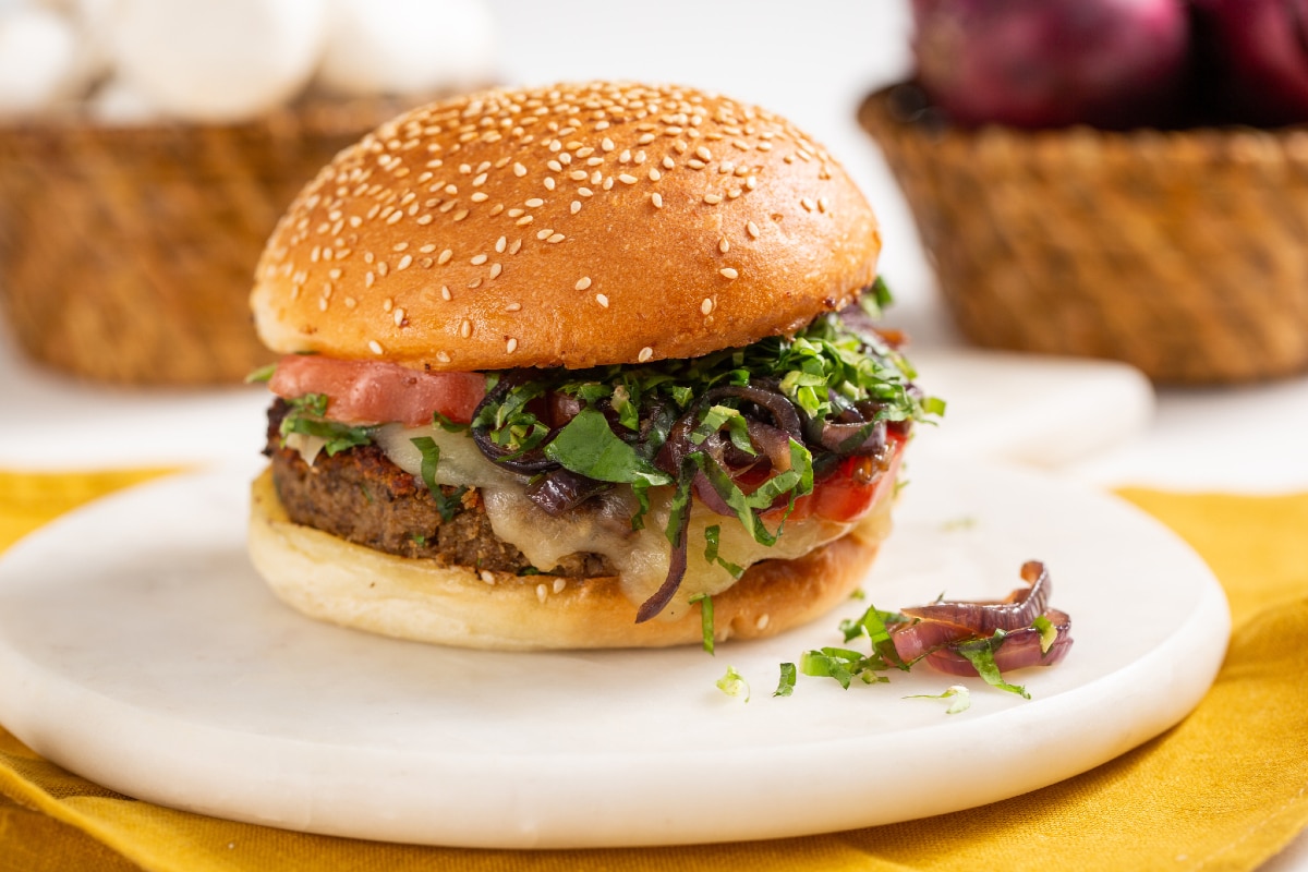 Burger aux champignons