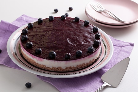 Gâteau à la ricotta et aux myrtilles
