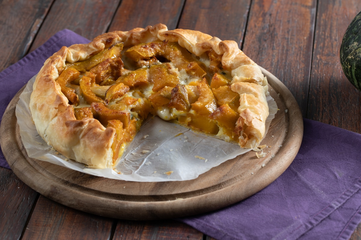 Tarte salée potiron et mozzarella