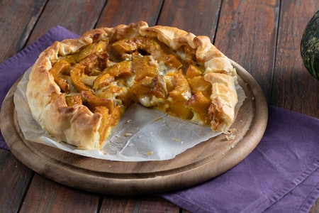 Tarte salée potiron et mozzarella