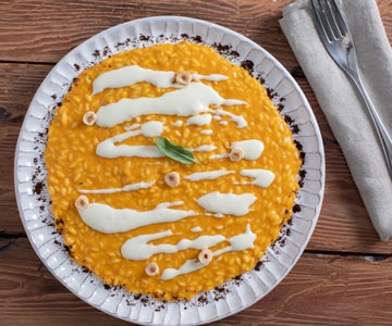 Risotto à la crème de potiron et pecorino