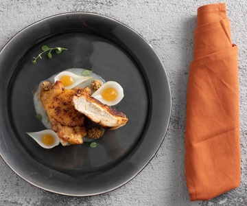 Poulet aux kakis et topinambours