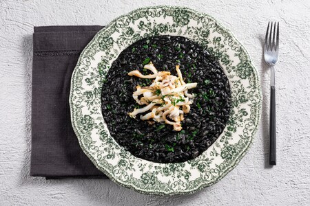 Risotto à l'encre de seiche