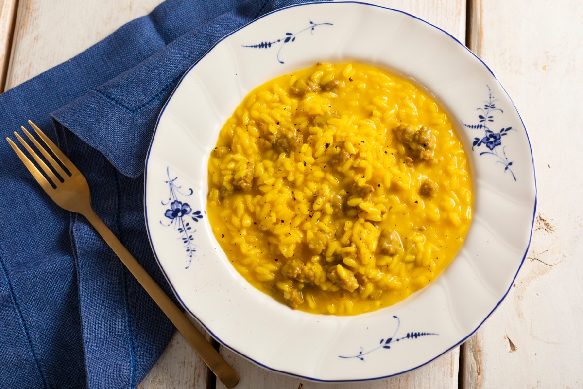 Risotto saucisse et safran