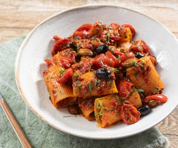 Rigatoni à la puttanesca et nduja