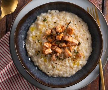 Risotto au saumon