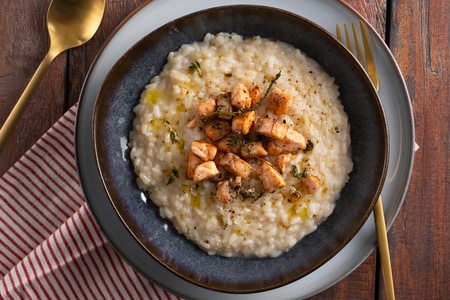 Risotto au saumon