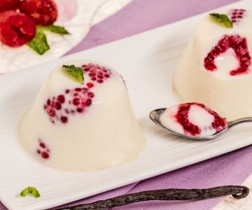 Panna cotta aux framboises