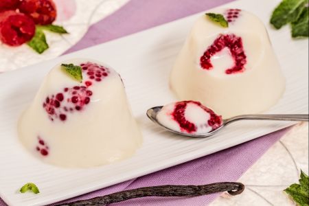 Panna cotta aux framboises