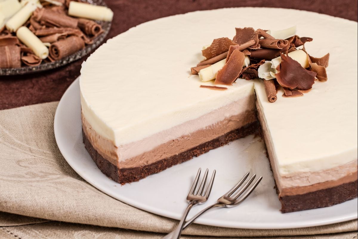 Cheesecake au triple chocolat
