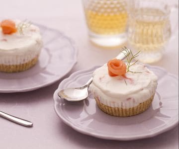 Mini cheesecake au saumon