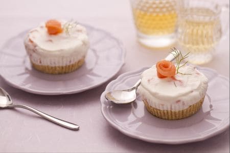 Mini cheesecake au saumon