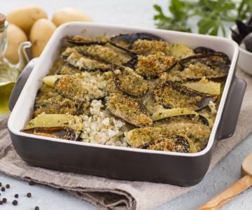 Tiella barese : riz, pommes de terre et moules au four facile