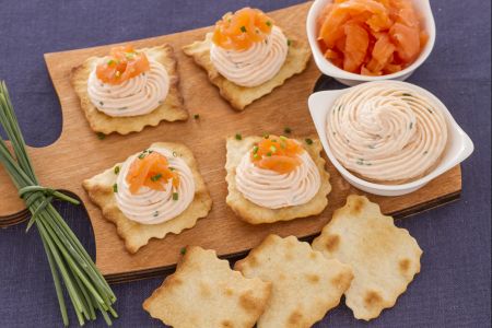 Feuilletés classiques au quark et saumon