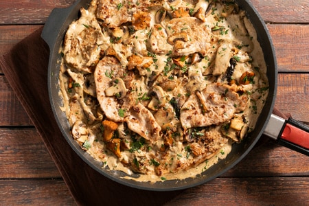 Escalopes aux champignons crémeuses