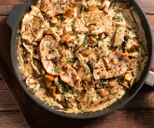 Escalopes aux champignons crémeuses