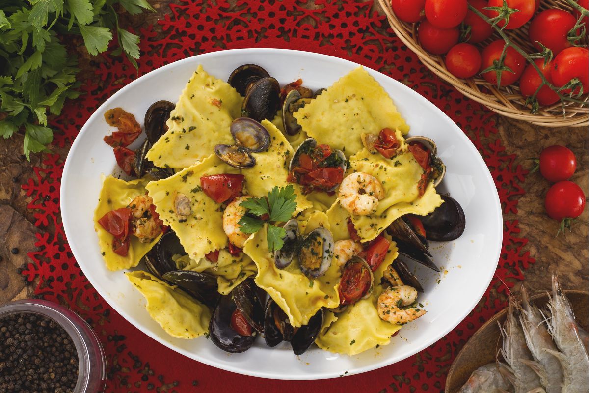 Raviolis avec sole et dorade