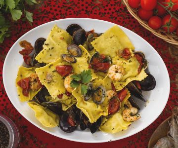 Raviolis avec sole et dorade