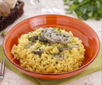Risotto aux cèpes et safran