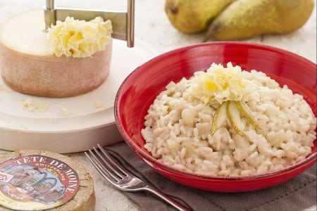 Risotto poires et Tête de Moine