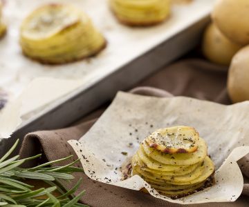 Tours de pommes de terre rôties